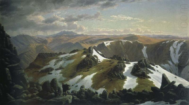 Eugene Guerard north east view from the northern top of mount kosciuszko china oil painting image